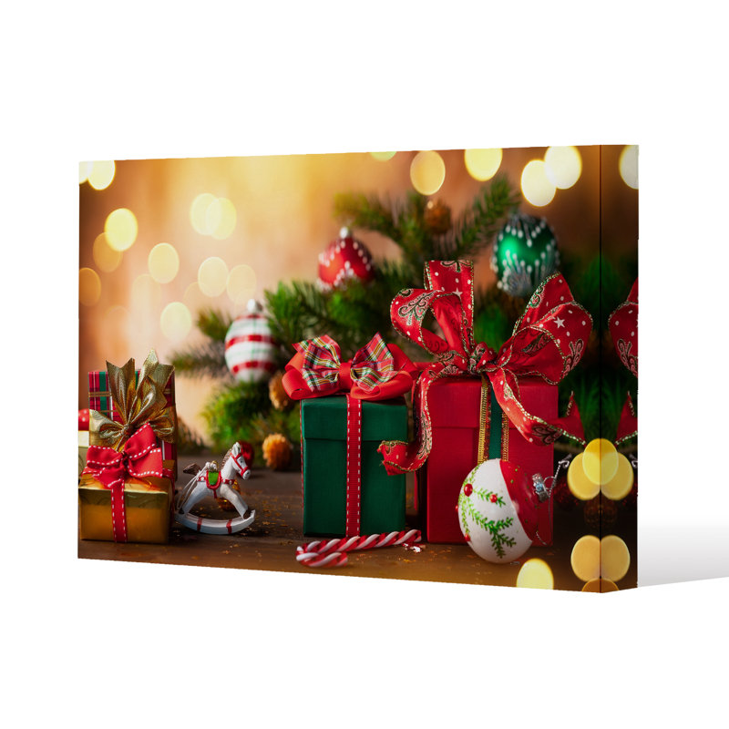 Christmas Greetings - Wrapped Canvas Print, 41cm H x 41cm W