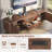 Maggie For 72 Inch Tvs, 63'' Entertainment Center With Storage And Drawer, Led Lighting Charging Station And Arched Design, Mid Century Modern Maggies For Living Room-1950660756