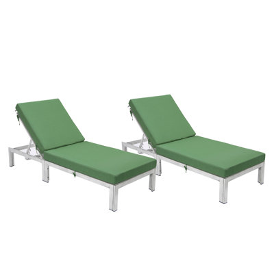 Chaise longue simple avec coussins Chelsea