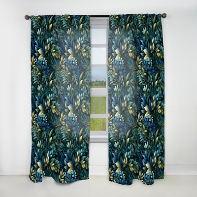 Moody Tropics Moody Patterns II - Rideau en velours tropical - obscurcissant - 1 panneau