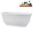 59" Streamline Soaking Glossy White Freestanding Tub and Tray With Internal Drain-101412697