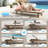Quick Assembly Chaise Lounge,Outdoor Aluminum Chaise Lounge,Wood Grain Veneer Chaise Lounge for Patio(Only 1 Chair)-1080319402