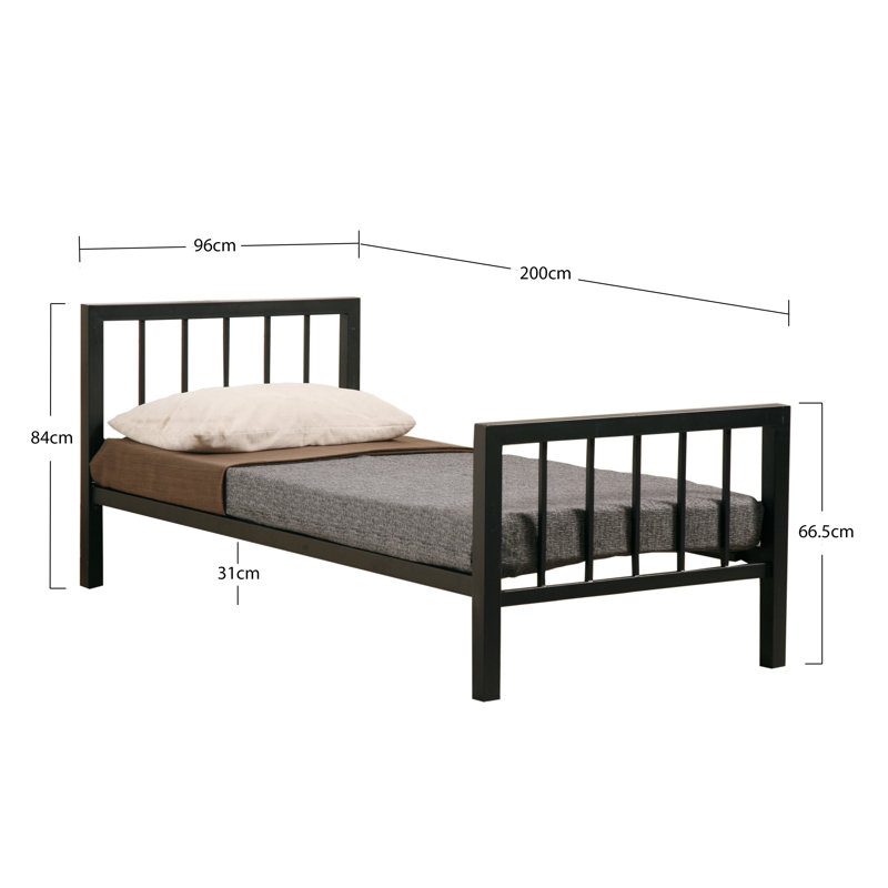 Cabida Metal Storage Bed, Single (3')