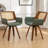 Sirkin Modern Swivel Upholstered Dining Chairs With Cane Rattan Back-1973142375