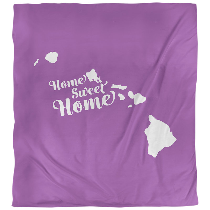 Housse de couette honolulu doux, Housse de couette pour grand lit, Violet, Microfibre