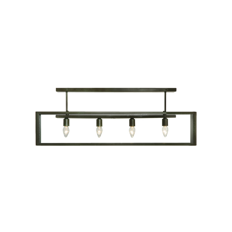 Affinity Glass Semi Flush Mount, Weathered Brass