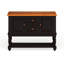 Black And Antique Oak Country Style 1pc Server Solid wood Turned Leg Design Dining Room Furniture