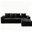 Canapé modulaire modulaire, canapé modulaire Cloud avec assise profonde, canapé modulaire moderne en L avec méridienne, fauteuils rembourrés-123348457-121068989