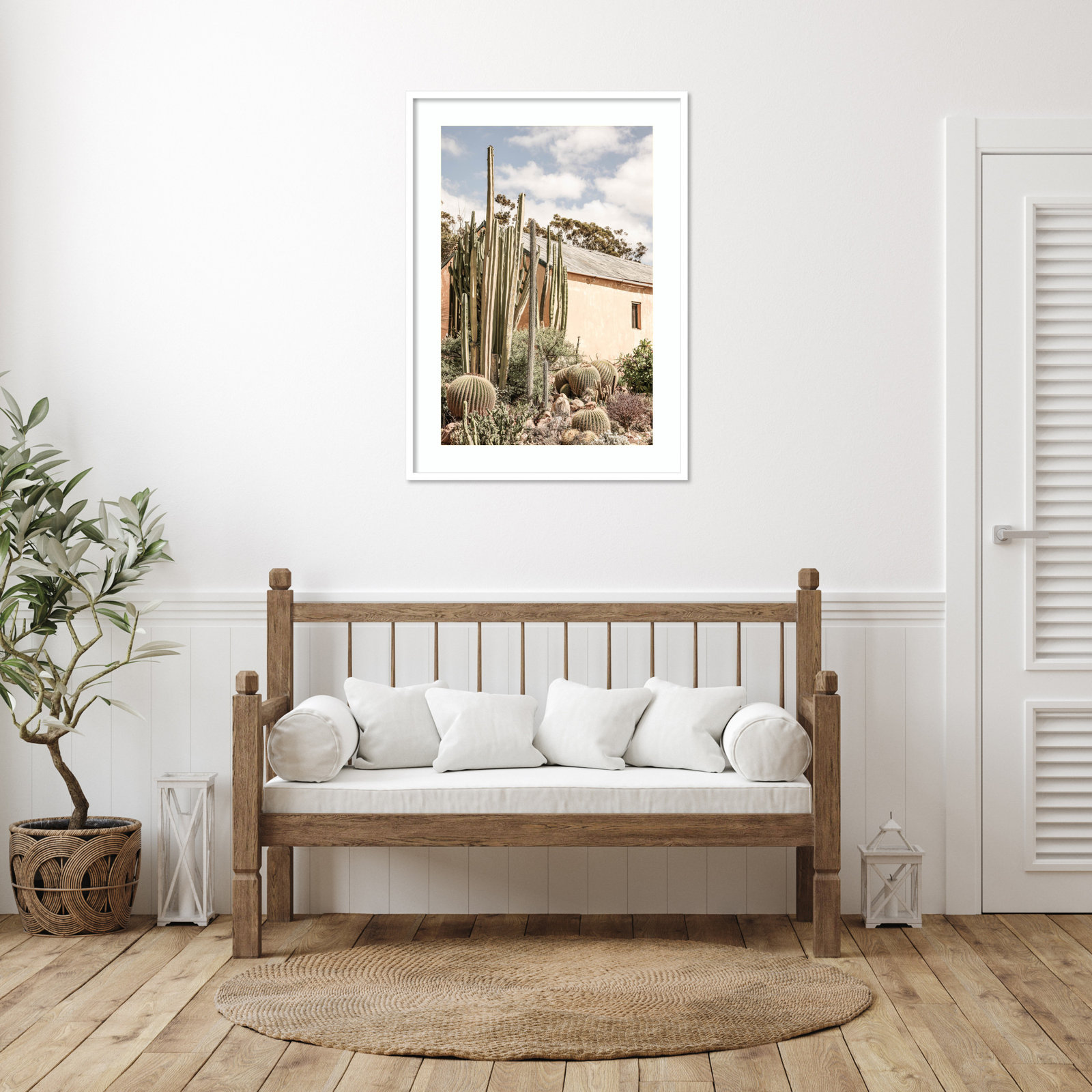 Daisey "Karoo Garden 02" Print, White, 41" H x 30" W