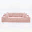 Canapé surdimensionné sans siège à quatre places avec porte-gobelet et poches latérales, canapé-lit rembourré en velours côtelé avec 3 coussins, 2 coussins lombaires pour le salon, la chambre à coucher, sans assemblage, matériau respirant-133269992-133269996