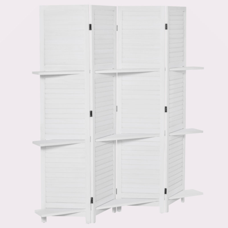 Paravent 4 panneaux en bois HOMcom