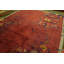 Grand tapis corail / saumon rose antique noué à la main des années 1920