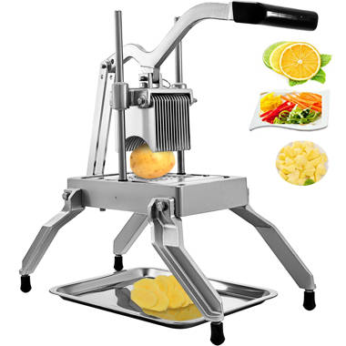 XtremepowerUS Potato French Fries Cut Apple Fruit Vegetable Cutter Slicer  W/ 4 Blades Stainless Steel