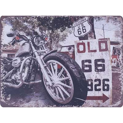 Décoration murale en métal Motorbike at Road 66