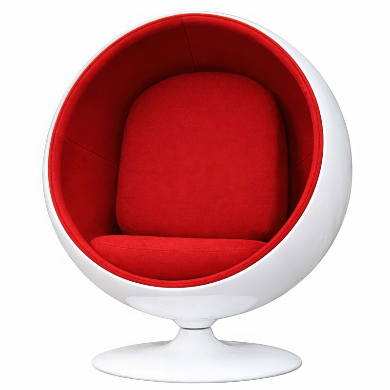 Chaises d'appoint pivotantes avec duvet enveloppé de duvet