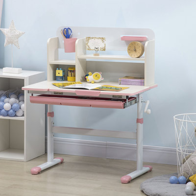 Bureau d'étude en bois pour enfants, table d'étude pour enfants à hauteur réglable, bureau d'écriture pour étudiants
