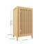 Armoire de salle de bain 29,53 "en bambou naturel avec porte et tablette pour petits espaces, salle de bain