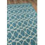 Tapis intérieur / extérieur bleu Yepez-791006348