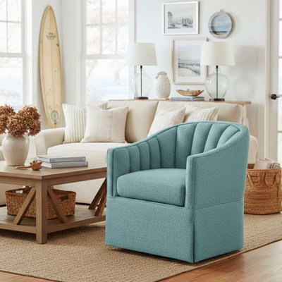 Fauteuil d'appoint pivotant à jupe