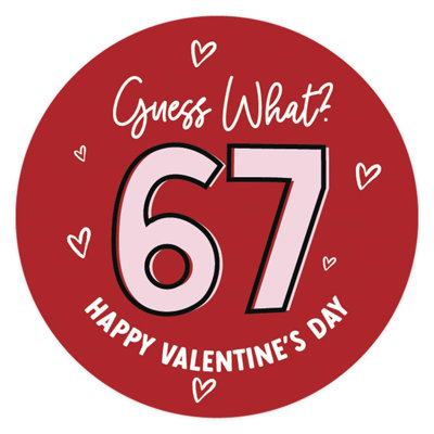 Koyal Wholesale 40Pk 67 Valentine 2In Stickers Guess What 67 Funny Labels