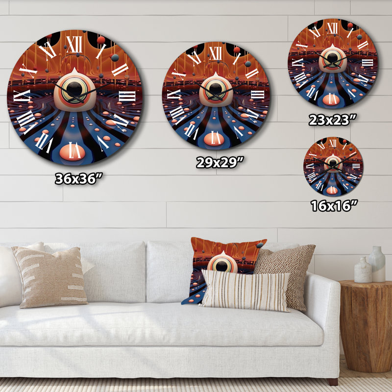 Daigon - Horloge murale paysage abstrait, Petit