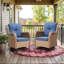 Swivel and sliding wicker patio chairs-2117509930-2119223130