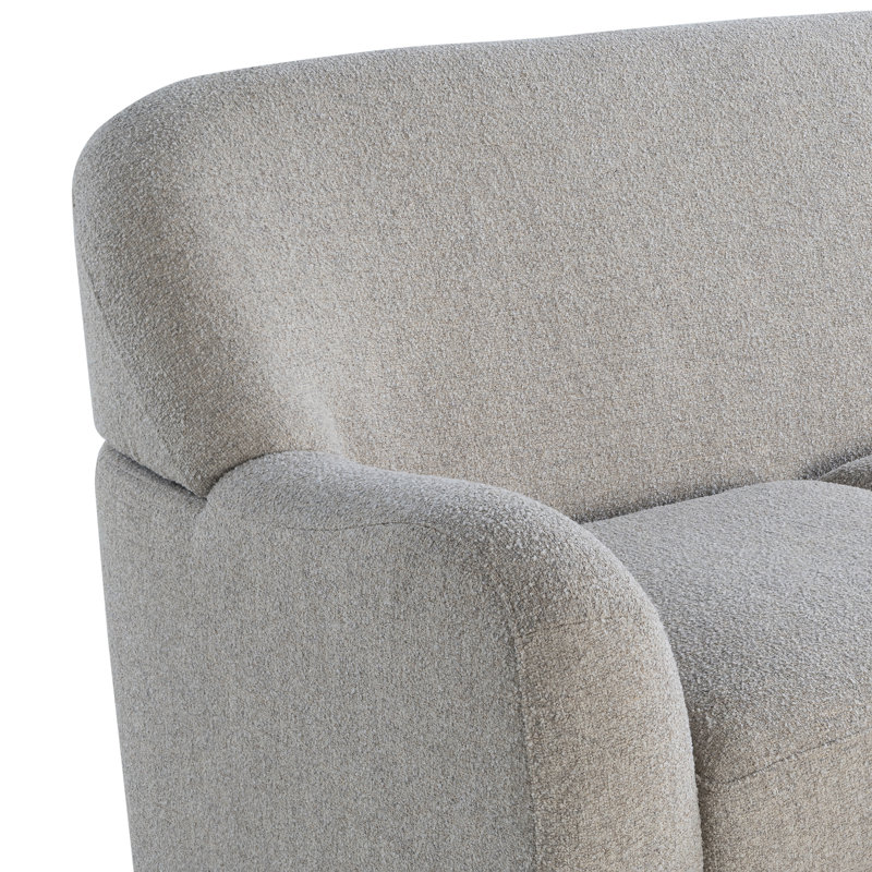 Emily 57.1" Modern Boucle Upholstered Loveseat, Pebble