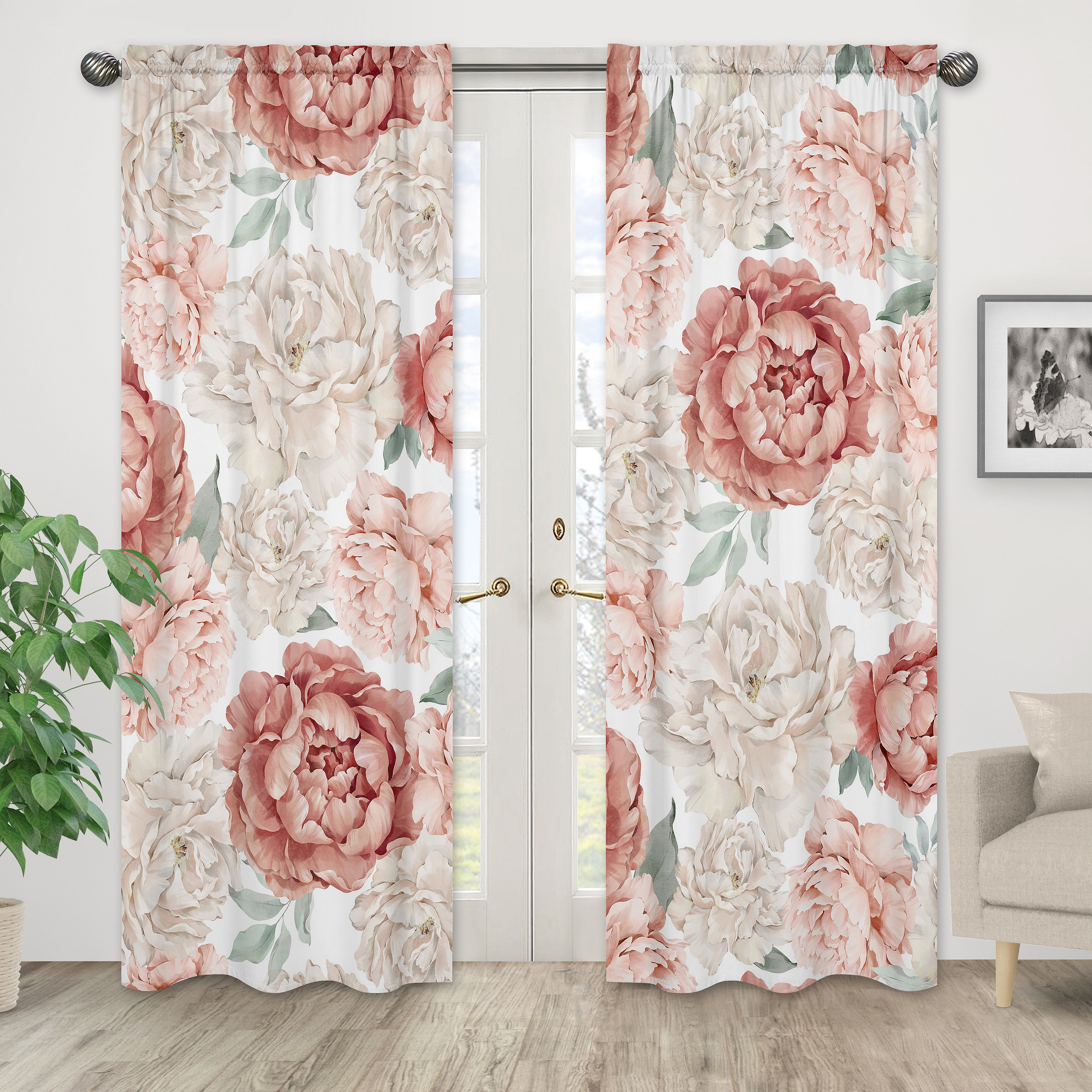 Sweet jojo on sale watercolor floral curtains