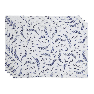 Coastal Leaves - 100% Pure Linen Placemats