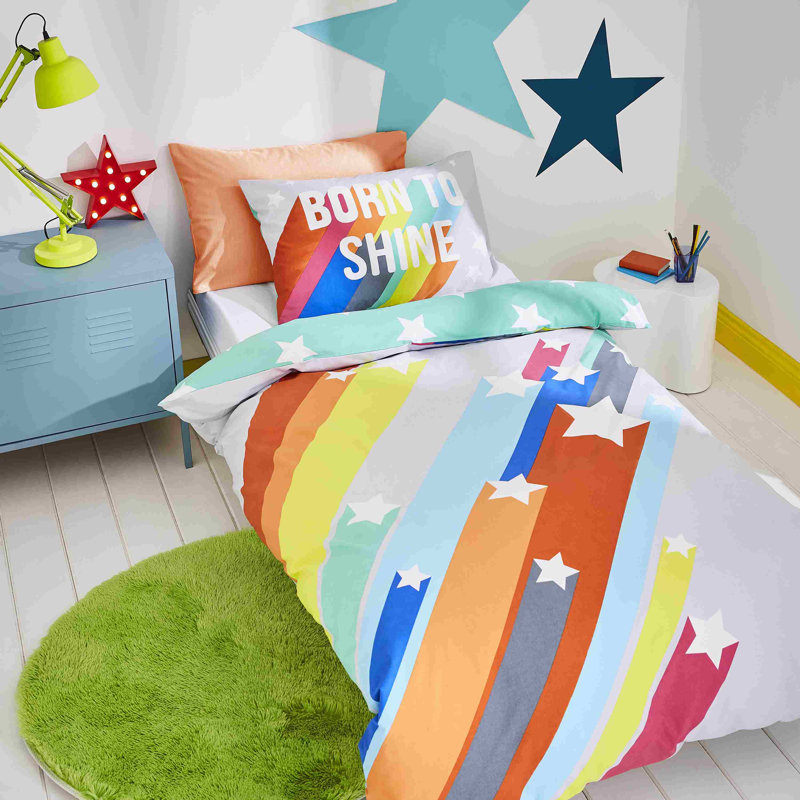 Born To Shine Duvet Cover Set, Double Duvet Cover + 2 Standard Pillowcases