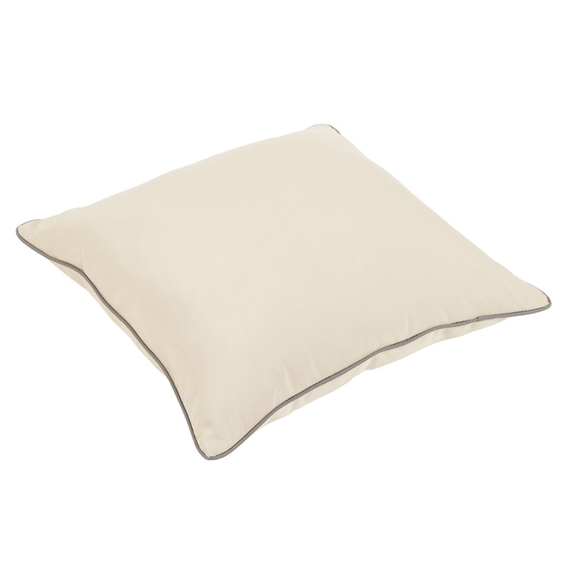 Outdoor Throw Pillow, Beige