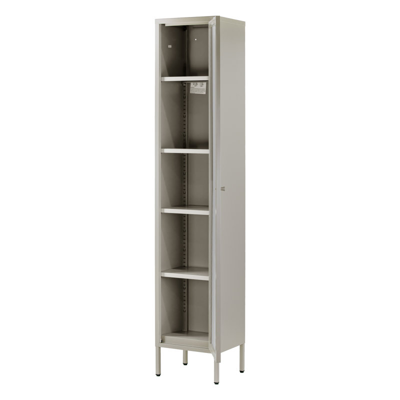 Armoire de rangement à 4 tablettes Kyoung, gris