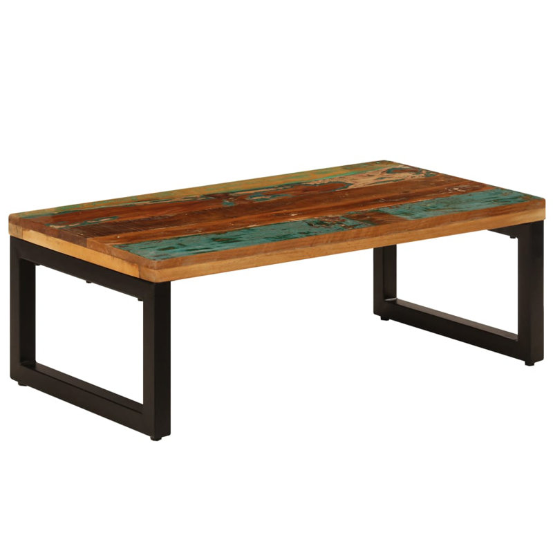 Table basse Chagford, Brun foncé / bleu clair, Noir