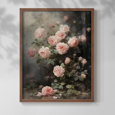Vintage Floral Print CCCII -Framed Print