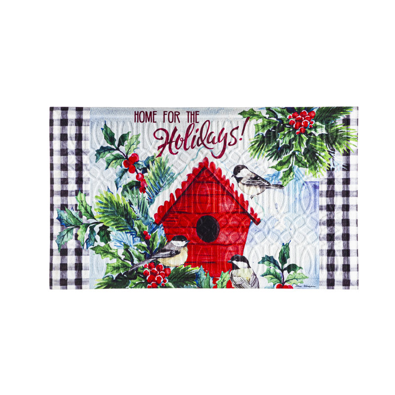 Paillasson Chickadees Holiday Birdhouse