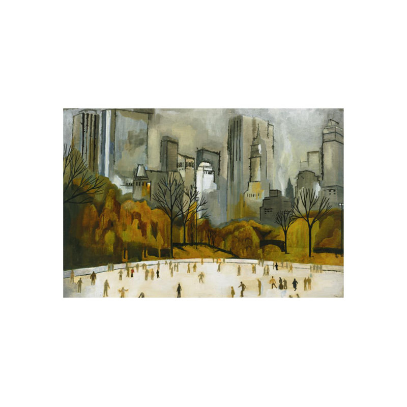 NY Central Park Print, 31" H x 47" W x 1.5" D, Image Brush Gel