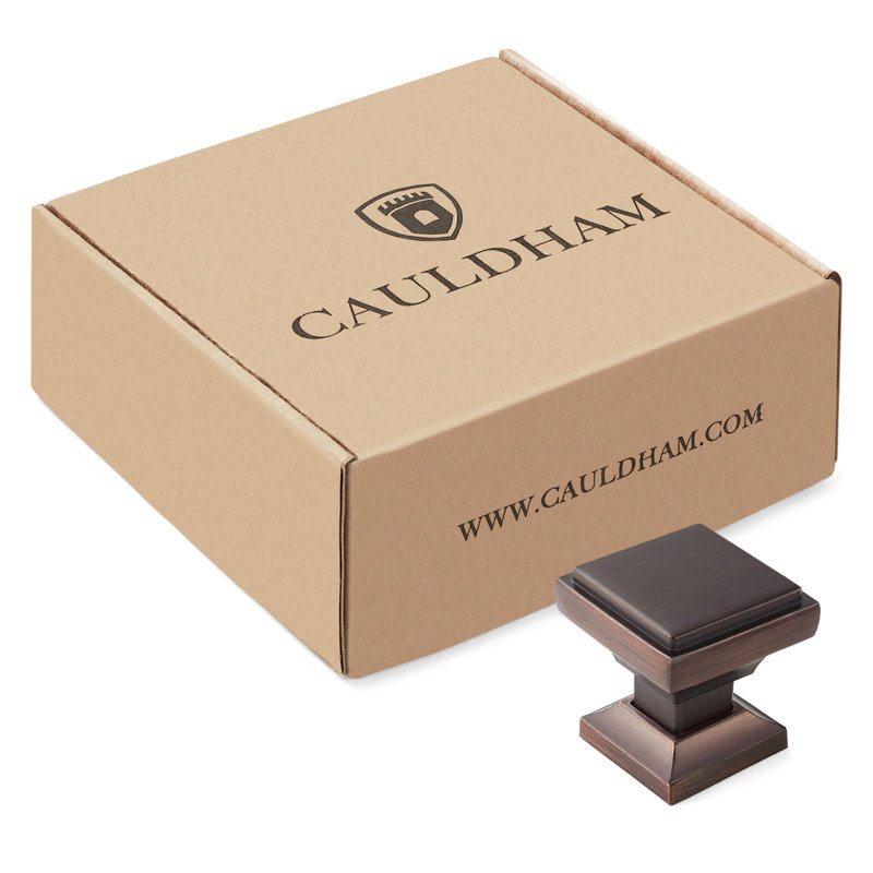 1" Length Square Knob Multipack, Oil Rubbed Bronze