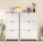 Armoire à chaussures étroite avec 3 tiroirs rabattables, armoire de rangement pour chaussures, blanc-1103240705