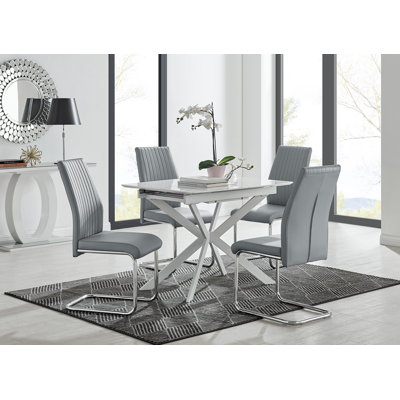 Eubanks 100 Extending Dining Table And 4 Chairs
