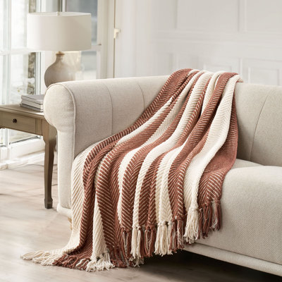 Herringbone Chenille Throw Blanket