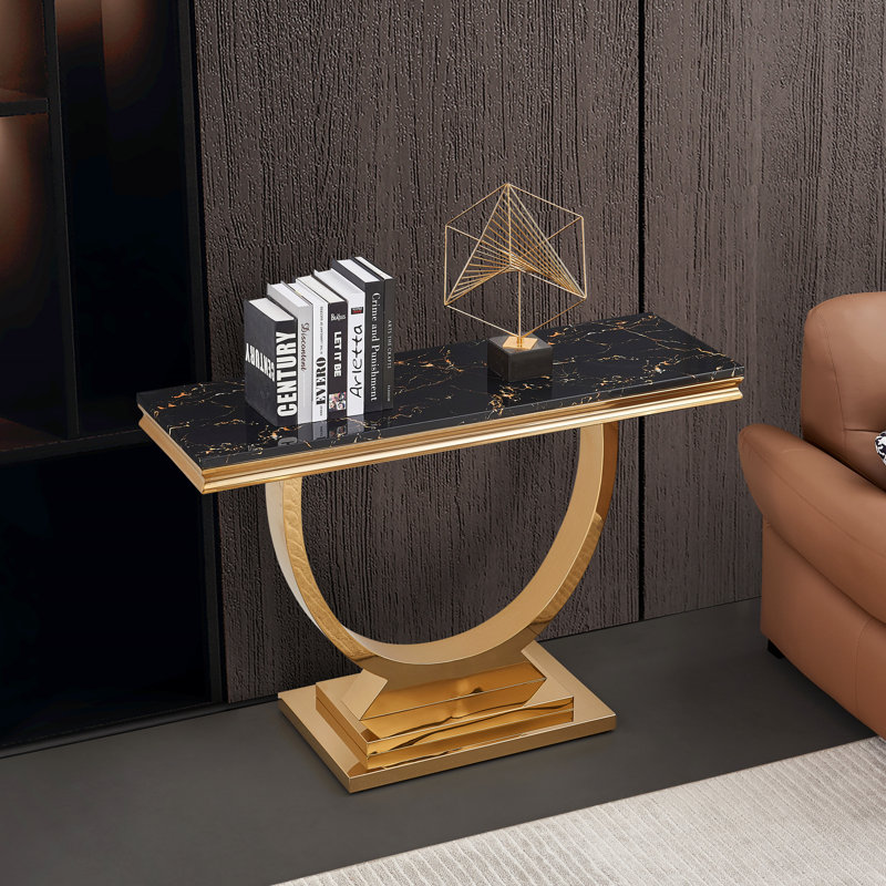 Console Tobitha, Noir, Or