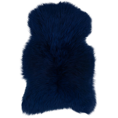 Allexa Solid Colour Sheepskin Hand Woven 55cm X 95cm Area Rug