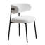 Chaises de salle à manger blanches de 4 - Velours minimaliste avec support en métal pour la maison et le bureau
