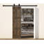 Porte de grange lambrissée peinte en bois sans trousse de quincaillerie d'installation-86217088-86217091