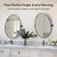  Miroir de salle de bain mural inclinable | Cadre pivotant réglable en acier inoxydable-704742553-704742559