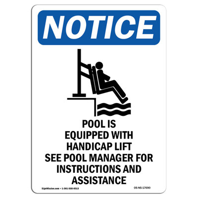 Enseigne de piscine équipée