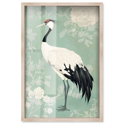 Gentle Crane Shadowbox Print Glam Art Prints by Art Remedy