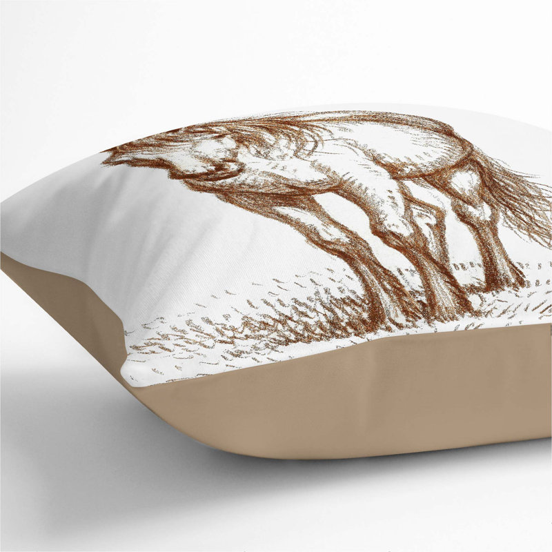 Square Throw Cushion, Stone, 40cm H x 40cm W x 15cm D