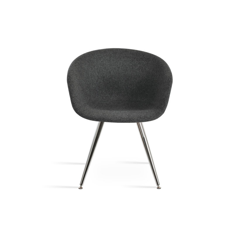 Fauteuil Tribeca Star, Gris foncé, Chrome