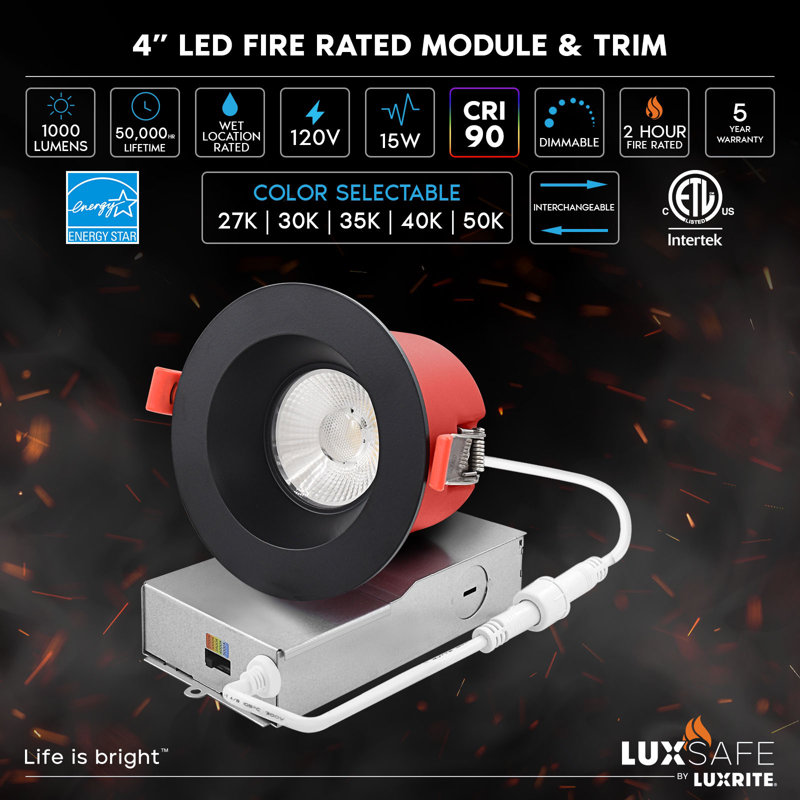 Luminaire encastré à DEL J-Box 5CCT 2700K-5000K Luxrit